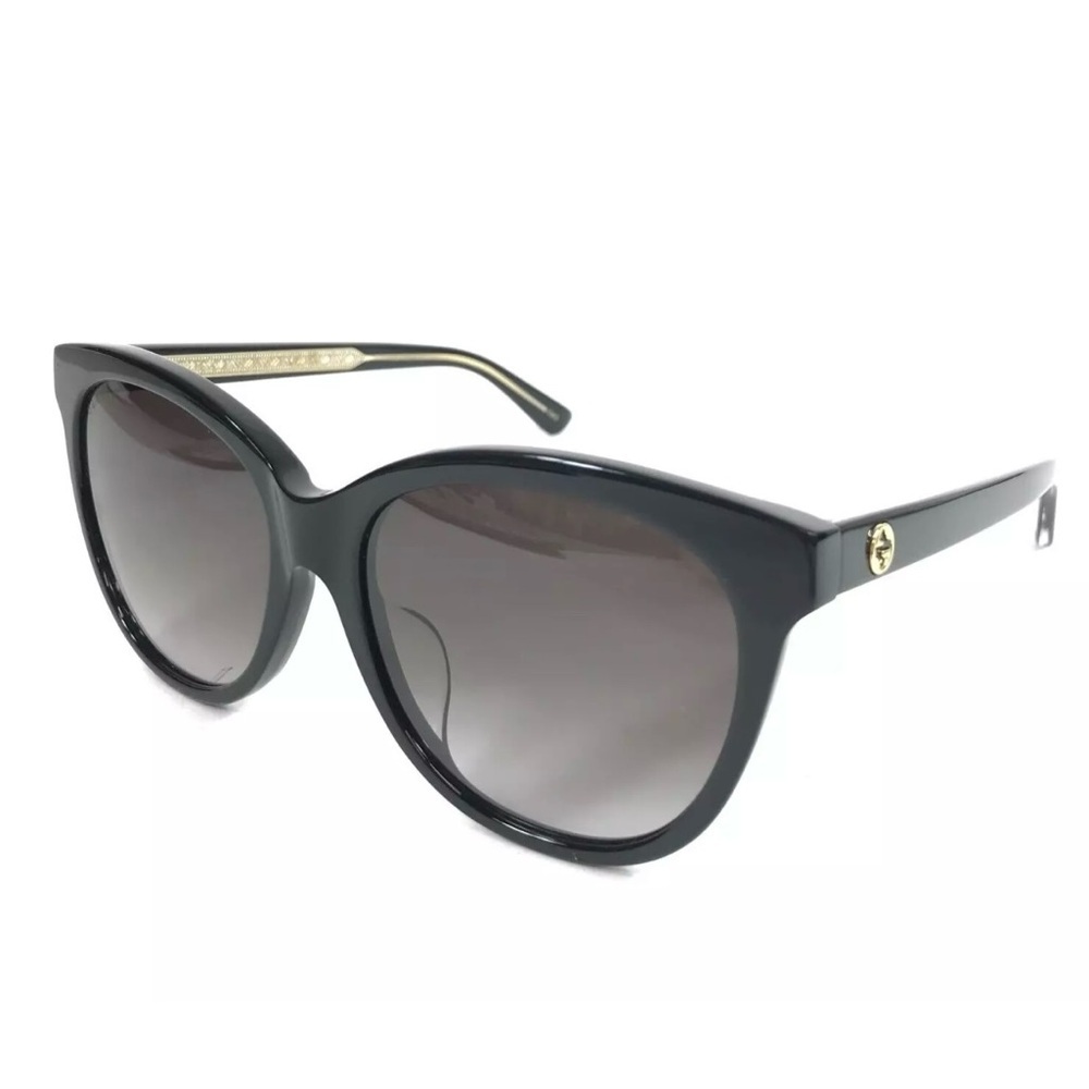 Like New Gucci GG0081SK Square Sunglasses - Black Frame - Gradient - 56-17-145
